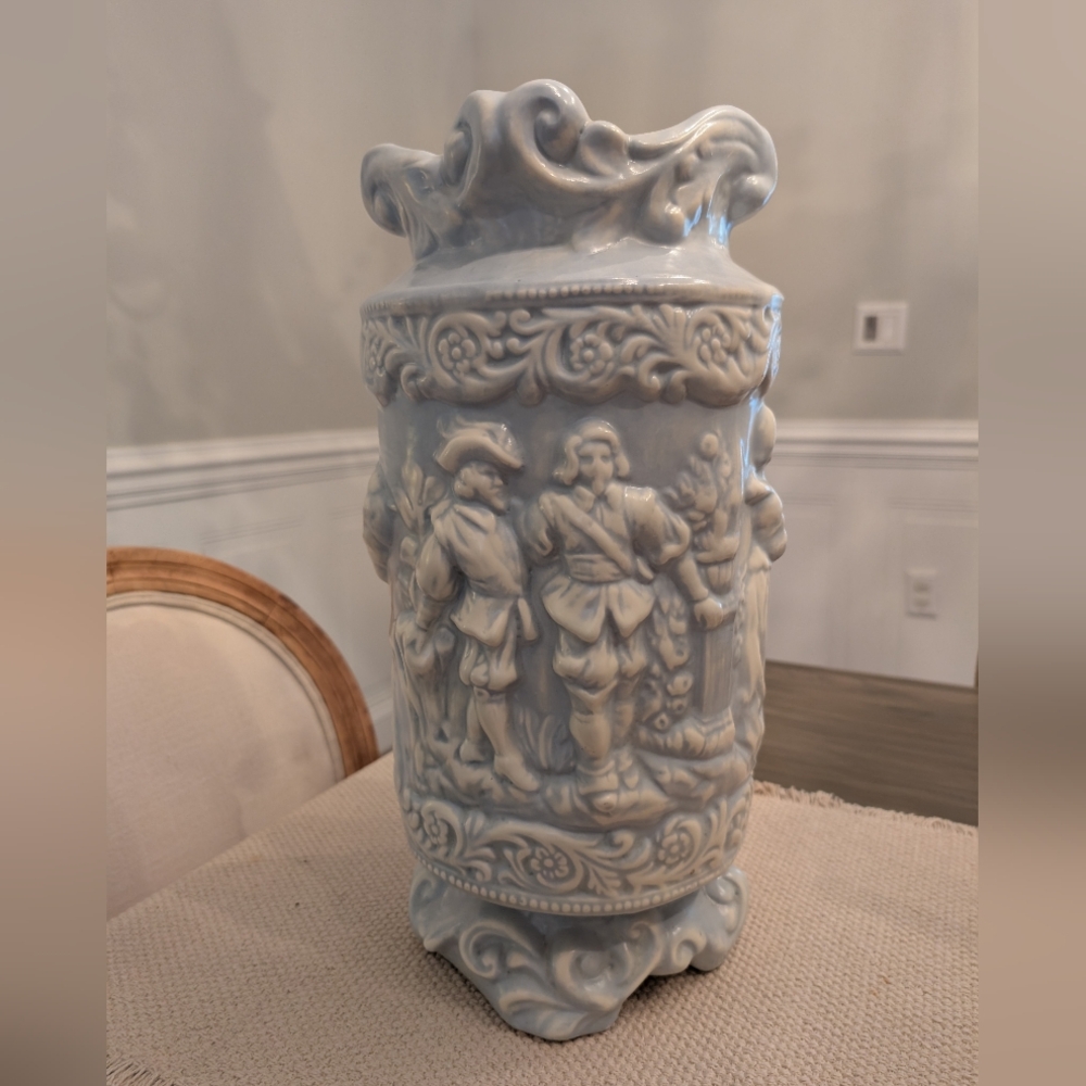 Vintage Medieval-Theme Embossed Umbrella Stand or Vase